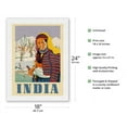 thumbnail image 2 of India - Kashmir Native Woman - Vintage Travel Poster c.1950s - Japanese Unryu Rice Paper Art Print (Unframed) 18 x 24 in, 2 of 4