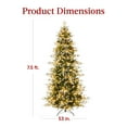 thumbnail image 2 of Best Choice Products 7.5ft Pre-Lit Flocked Slim Aspen Noble Fir Christmas Tree w/ 2,136 Branch Tips, 400 LED Lights, 2 of 7