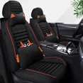 thumbnail image 5 of Cojín de asiento de coche con dibujos animados universales para las cuatro estaciones, completamente rodeado por una funda de lino, 5 of 5