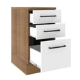 thumbnail image 2 of Mueble de Cocina MADESA Agata 40 cm 3 Cajones Marrón/Blanco, 2 of 5