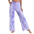 thumbnail image 4 of 2024! ZVNAΖH Womens Cotton Lounge Pants Comfy Pajama Bottoms with Pockets and Drawstring Printed Loose Fit Sleep Pants, 4 of 5