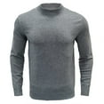 thumbnail image 4 of Fesfesfes Blouse Shirt for Men Long Sleeve Crew Neck Pullover Sweater Solid Color Top Under $10, 4 of 4