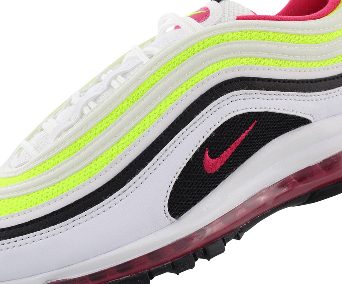 nike air max 97 white black volt rush pink