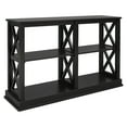 thumbnail image 5 of 46.5in Entry Console Table with Open Shelves and X-Shaped Frame, Hallway Entryway Sofa Side 3-Tier Table, 5 of 5