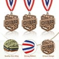 thumbnail image 3 of Uxcell Tournament Award Medals with Ribbons, Winner Medals Prizes for Competitions Sports Party, Gold Copper, 3 of 7