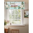 thumbnail image 2 of Seaside Holiday Wishes Valances for Windows Christmas Starfish Holly Wooden Grain Rod Pocket Curtains Valance Short Window Treatment Drapes for Living Room, Bedroom Bathroom 42"&nbsp;W x 18" L, 2 of 5