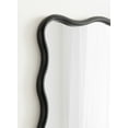 thumbnail image 4 of Kate and Laurel Talma Modern Scalloped Rectangle Wall Mirror, 24 x 36, Black, Rectangular Wavy Mirror for Use as Bathroom Mirror for Over Sink or Cute Nursery Mirror, 4 of 9