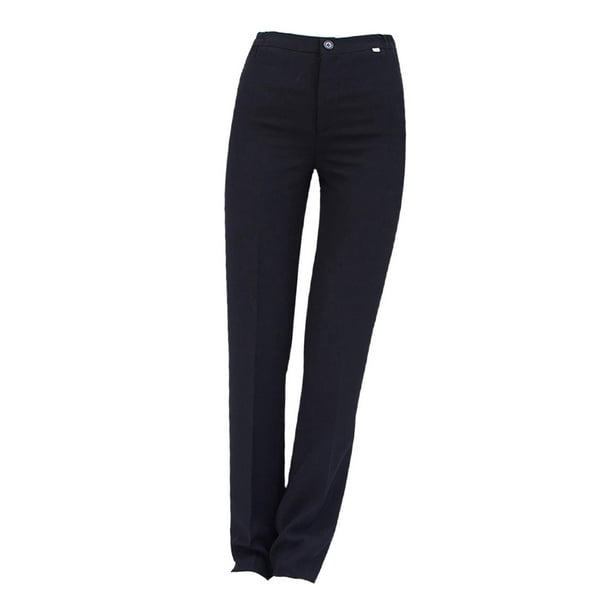 Black Straight Fit Pants High Rise Workwear  Straight fit pants, Work  wear, Summer style casual