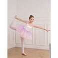 thumbnail image 6 of IEFIEL Kids Girls Ballet Dance Tutu Dress Gymnastics Leotard Ruffled Shoulder Sequins Ballerina Costume Pink 4, 6 of 7