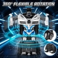 thumbnail image 3 of Remote Control Cars, Police Car Toy, Transform RC Cars, Transforming Toys with Cool Light, 360° Rotation One Button Deformation Car Toy, Birthday Gifts for Boys 5-7 8-12 Years Old, 3 of 9