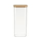 thumbnail image 1 of Frascos Herméticos Altos y Transparentes para Almacenar Alimentos con Tapas de Madera Selladas - Contenedores para Espaguetis, Pasta y Organización de La Cocina, Juego de 1, 1 of 7