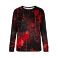 thumbnail image 4 of RKSTN Sweat-Shirt pour Femmes Mode Col Rond Manches Longues T-Shirt Imprimé Blouse Hauts Chandail en Molleton, Tenues d'Automne, 4 of 5