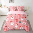 thumbnail image 2 of Manfei Cartoon Santa Claus 7-Piece Twin Bedding Sets,Red Xmas Stocking Bedding Comforter Set,Happy Christmas Sheet Sets For Teens,Super Cozy Room Decor Reversible, 2 of 8