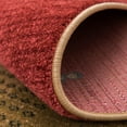 thumbnail image 4 of 2.5' x 10' Tan Brown and Blue Mid Century Geometric Rectangular Rug Runner, 4 of 7