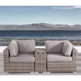 thumbnail image 4 of Living Source International 3 Piece Wicker / Rattan Seating Group in Gray/Taupe, 4 of 5