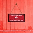 thumbnail image 2 of This is a Quiet Space - Please Take Loud Calls Outside 5x10 Hanging Plus Wall or Door Sign | Cafe Etiquette Signage, 2 of 5