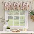 thumbnail image 3 of 2 Pack Valances for Windows, Spring Floral Window Valances for Living Room/Bedroom/Bathroom, Watercolor Lavender Daisy Butterflies Beige Light Filtering Kitchen Curtain Valance 54"W x18" L, 3 of 9