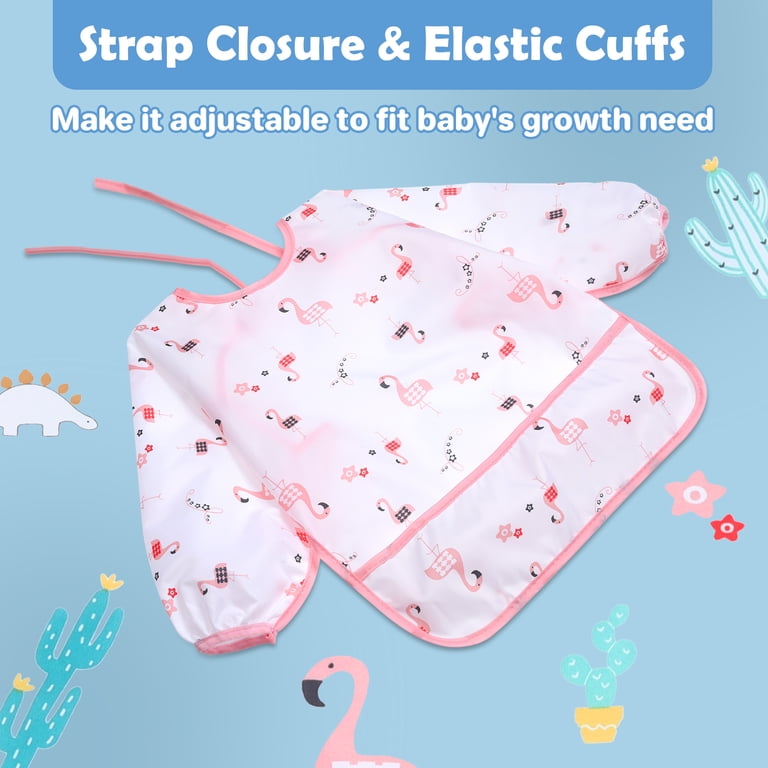 Lictin Long Sleeve Waterproof Baby Bibs, 5-Pack photo 2