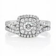 thumbnail image 4 of 3CT Round Cut Lab Created Diamond 14K White Gold Plated Engagement Ring Bridal Set For Her 925 Sterling Silver, 4 of 4