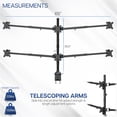 thumbnail image 5 of VIVO Telescoping Extra Tall Hex Ultrawide 27" to 38" Monitor Desk Mount, 5 of 8