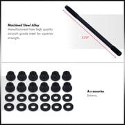 For 2002-2020 Subaru Impreza WRX / STI EJ20 EJ25 DOHC Engine (12-Piece) 12-Point Cylinder Head Stud Nuts Kit (Black) - 2.0L 2.5L EJ205 EJ255 EJ257 Turbo Motor Baja Legacy Outback Forester