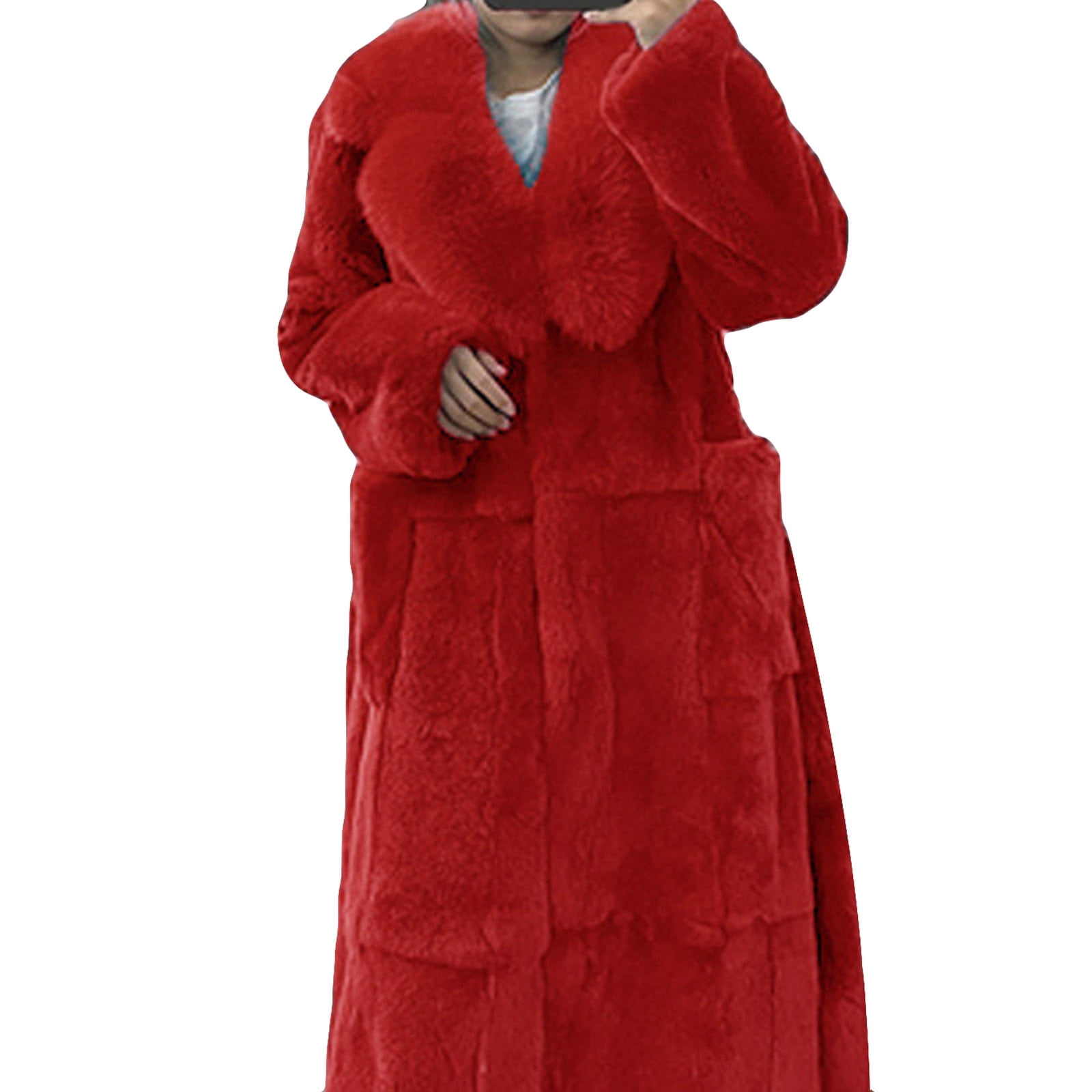 Faux Fur Oversized Padded Jacket Women Plus Size Luxury Faux Furs Coat Warm Outerwear Long Coat