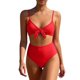 thumbnail image 2 of Trajes de baño para mujer, conjunto de traje de baño con cordones, estilo dividido, color sólido, informal, a la moda, para mujer, trajes de baño para mujer, traje de baño para mujer, trajes de baño d, 2 of 5