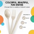 thumbnail image 6 of Exquisite Disposable Knives - 200 Ivory Plastic Knives - Ivory Party Supplies, 6 of 8