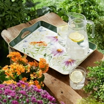 Melrose Wildflower Insect Print Decorative Tray - 17.25"
