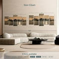 thumbnail image 4 of Elephant Stock Ah New York Wall Art - Horizontal Multi Panel Canvas - 5 Pieceliving Room Wall Decor - Photography City Multi Panel - Gray And Browndecor By Assaf Frank - 74" x 37", 4 of 8