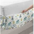 thumbnail image 2 of Nursery Bed Skirt, Childish Pattern with Bears on Clouds Moon Stars in Scandinavian Style, Elastic Bedskirt Dust Ruffle Wrap Around for Bedding Decor, 4 Sizes, Multicolor, by Ambesonne, 2 of 2