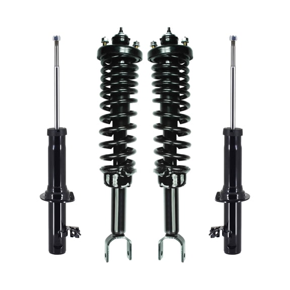 Set 4 Front Suspension Strut-Rear Quick Complete Strut-Coil Spring For 1992-1995 Honda Civic