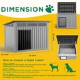 thumbnail image 5 of EasyUp Dog House for Both Indoor and Outdoor with Weatherproof Roof Removable Floors for Medium to Large Dogs Interior Space (Grey, Large (42.87 * 32.95 * 31.61'')), 5 of 8