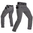thumbnail image 6 of LEKWK Work Pants for Men Lightweight Quick Dry Baggy Cargo Pants Elastic Drawstring Waist Lounge Athletic Pants with Pockets Spring Summer Hiking Gym Sports Outfits, 6 of 7