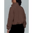 thumbnail image 5 of Anbech Women's Crop Zip Up Jacket Y2K Trendy Long Sleeve Fall Clothes, 5 of 6