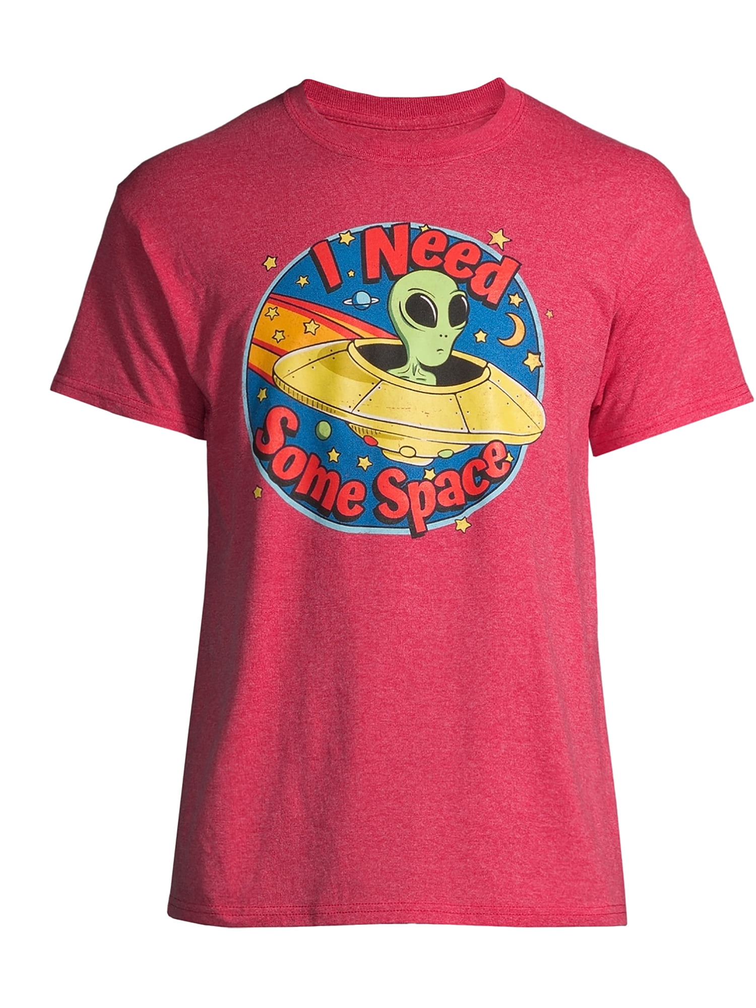 Humor Alien I Need Space Men s and Big Men s Graphic T Shirt Walmart