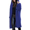 thumbnail image 2 of Women Casual Long Knitted Cardigan Hoodie Loose Sweater Coat Fashion Clothes, 2 of 8