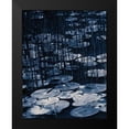 thumbnail image 2 of Cozart, Rebecca 20x24 Black Modern Framed Museum Art Print Titled - Lilly Pond Blue I, 2 of 5