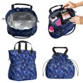 thumbnail image 2 of Pioneer Flower Floral Print Pattern Drawstring Lunch Bag Women - Drawstring Lunch Bag Insulated for Work Office - Stain-Resistant Large Lunchbags for Women with Multi-Pockets, 2 of 6