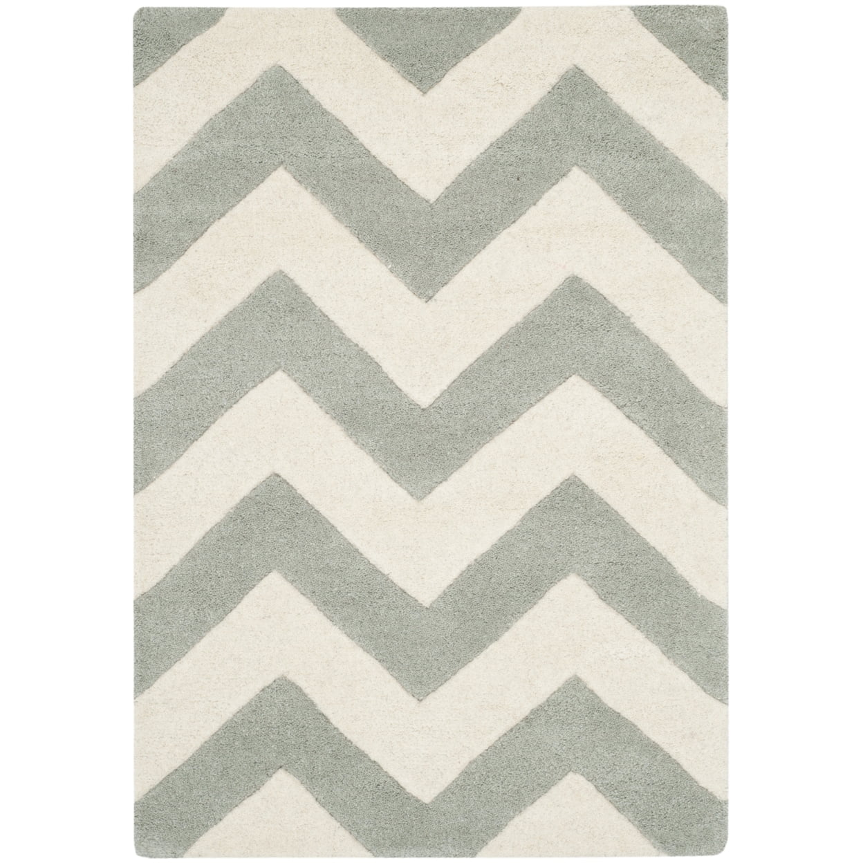 SAFAVIEH Chatham CHT715E Handmade Grey / Ivory Rug