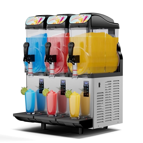 Slushie Machine No Ice Needed, 1600oz Slushy Machine, Separate Setup, 3 Types of Frozen Drinks Maker