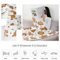 thumbnail image 4 of Cute Gingerbread Man Throw Flannel Blanket 40x50In Christmas Tree Cane Candy Food Winter Super Soft Cozy Bed Blanket, Lightweight Plush Fuzzy Bed Throw for Bedroom Sofa Couch Living Room, 4 of 4
