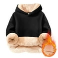 thumbnail image 6 of Mercatoo Unisex Boys Girls Winter Sherp𝐚 Lined 𝗛oodie Kid's Fleece Warm Pullover Hooded Sweatshirt Teens Fuzzy Thicken Clothes, 6 of 7