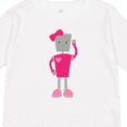 thumbnail image 4 of Inktastic Cute Robot, Girl Robot, Pink Robot With Ribbon Girls Long Sleeve Toddler T-Shirt, 4 of 5