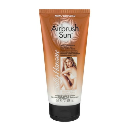 Sally Hansen Airbrush Sun Gradual Tanning Lotion, Medium to Tan, 6 oz