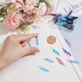 thumbnail image 3 of 60Pcs Lightning Charms Rainbow Color Pendant Stainless Steel Dangle Charms with Loop Flash Charm, 3 of 6