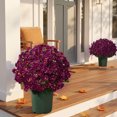 thumbnail image 2 of 10 Bundles 21 Heads Artificial Fall Flowers Faux Mums Fake Flowers Floral Arrangement for Indoor Outdoors Garden Home Wedding Thanksgiving Decor, 2 of 7