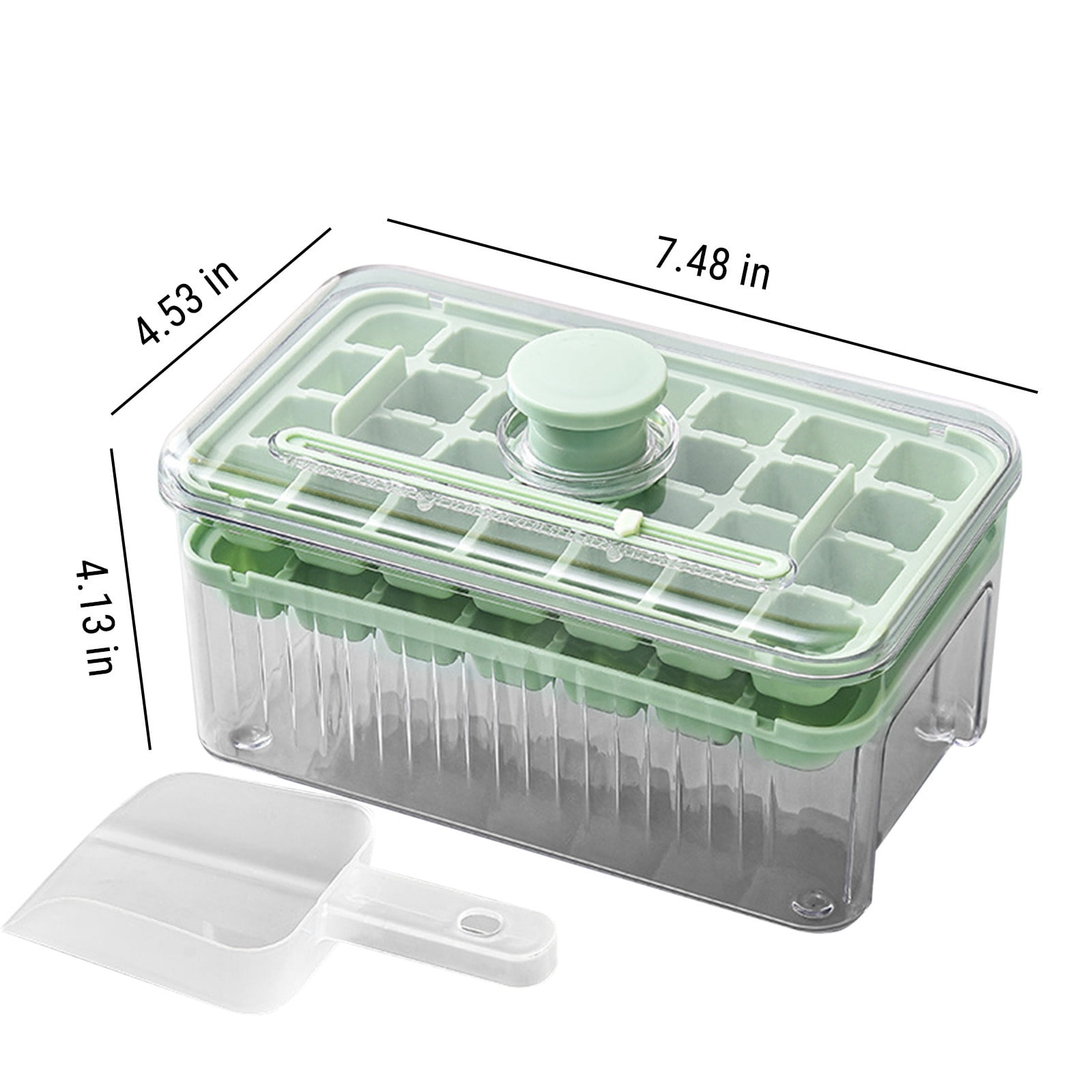 LSLJS Kitchen GadGets Ice Trays, Ice Cubes Tray With Lid And Bin,56 Pcs Ice Cubes Molds With Ice Scoop,Easy Release & Save Space, Ice Cubes Storage Container Set for Kitchen Home on Clearance