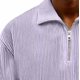 thumbnail image 4 of Blusa y camisa de manga corta con cuello vuelto para hombre, color liso, informal, con solapa, cierre de cremallera en un cuarto y bolsillo en el pecho, camisa de manga corta con solapa, tops para hom, 4 of 4