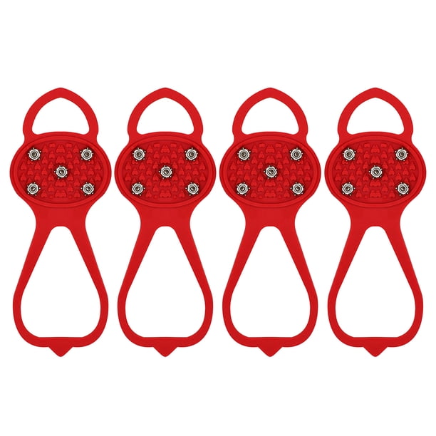 Fiudx Tacos de Nieve Antideslizantes, Agarres para Hielo, Dientes de Aleación de Alta Resistencia, Fáciles de Usar, Cubrebotas de Senderismo y Escalada, Protección Invernal para Exteriores (Juego de